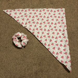 dog bandana with matching scrunchie!